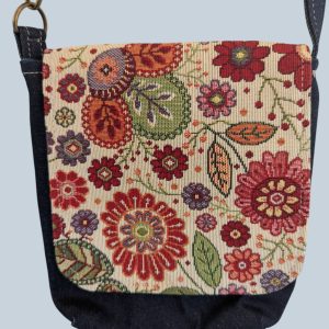 La Pochette Balade — Jacquard Fleurs orange vintage
